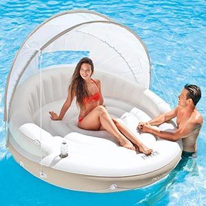 intex canopy island inflatable lounge